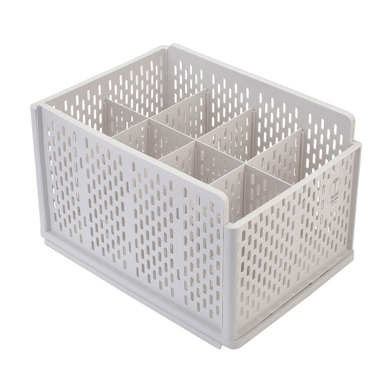 Rebrilliant Plastic Crate, 32" H x 28" W x 46" D, Gray