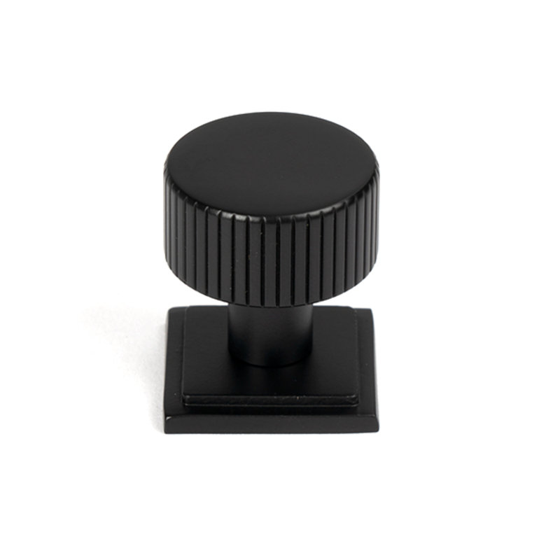30mm Square Knob, Matt Black
