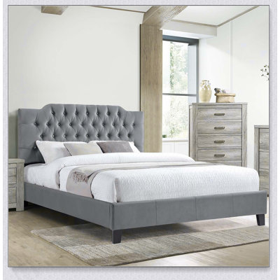 Lit plateforme tapissier Datrell