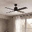 Ventilateur de plafond standard à 4 pales de 52 po en blanc avec pales blanches avec télécommande et ensemble d'éclairage inclus Cairns-8858980