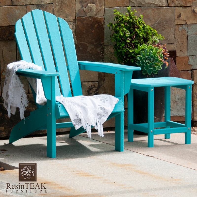 Chaise Adirondack en plastique ResinTEAK, Bleu aqua