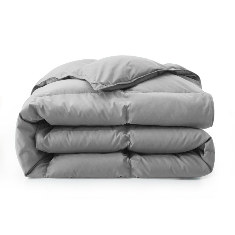 Soft All-Season Down & Feather Comforter - Cozy, Fluffy Duvet Insert with Corner Tabs for Secure Fit, Queen Down Comforter