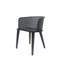 Ensemble de chaises de salle à manger d'extérieur en fer noir Milan