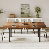 Ebern Designs 63" Modern Farmhouse Extendable Dining Table For 4-8 ...