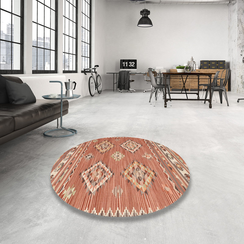 Alisme Southwestern Indoor Rug, Round 4'