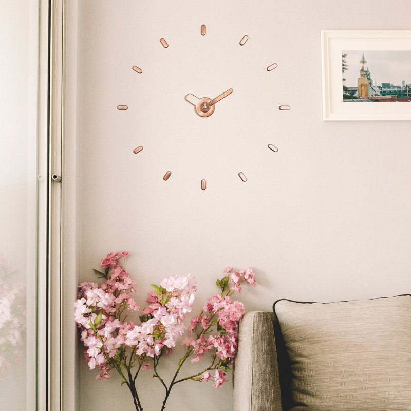 Wall Clock, Rose Gold