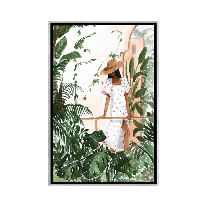 «Peaceful Morocco» par Sabina Fenn - reproduction d'art, H 48 po x l 32 po x P 1,5 po, Toile avec cadre argenté, Aucun mat