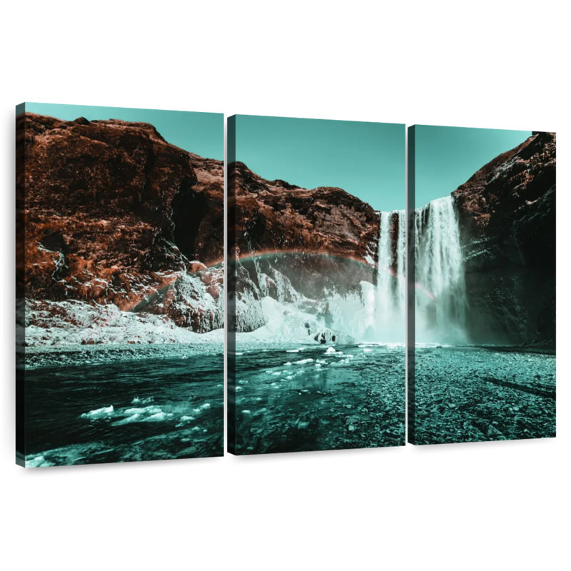 Sebbie Waterfall Rainbow Retro Pop, 24" H x 38" W