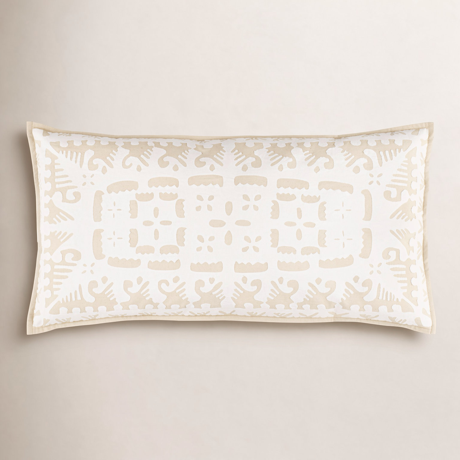 Knight Wood Cotton Shams, King, Natural