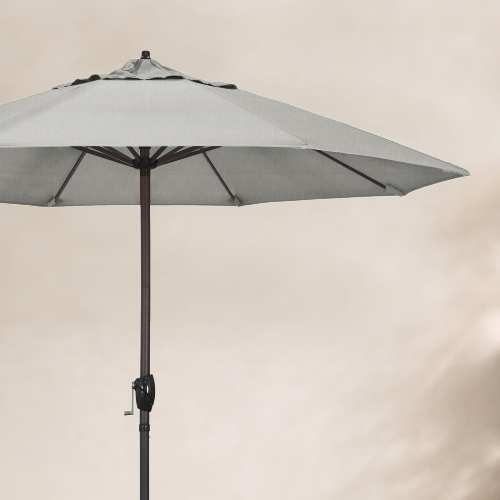 Mira 9' Sunbrella® Market Umbrella, Canvas Granite Sunbrella® Canvas