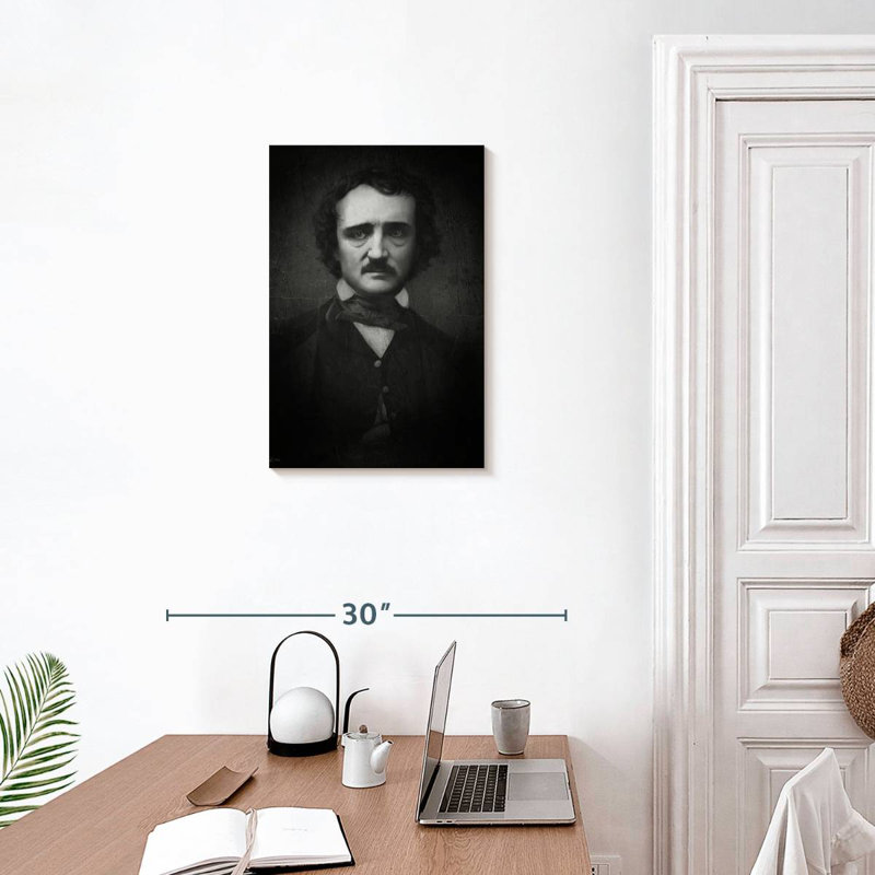 Portrait de Leisha classique par Edgar Allan Poe, H 24 po x l 16 po