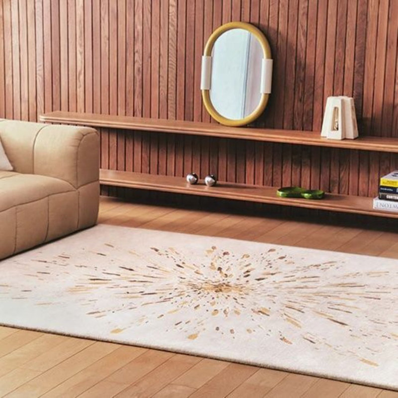 Paint Hand Tufted Area Rug, Rectangle 5'7" x 7'10"