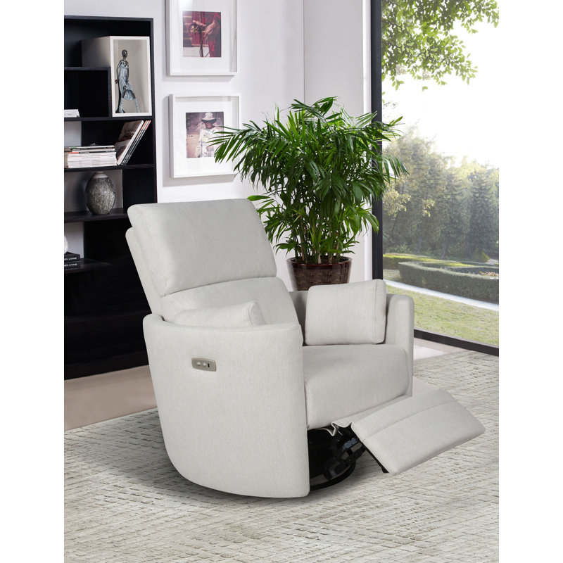 Fauteuil oscillant pivotant Frederik, givré Frederik, Ivoire ivoire
