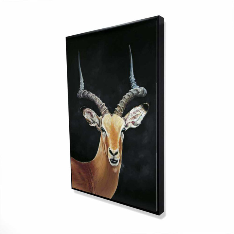 Antilope - Toile encadrée de salon rustique pour la décoration intérieure