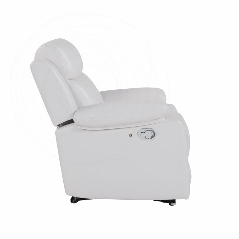 Fauteuil inclinable oscillant avec lumière DEL, inclinaison manuelle et accoudoirs coussinés