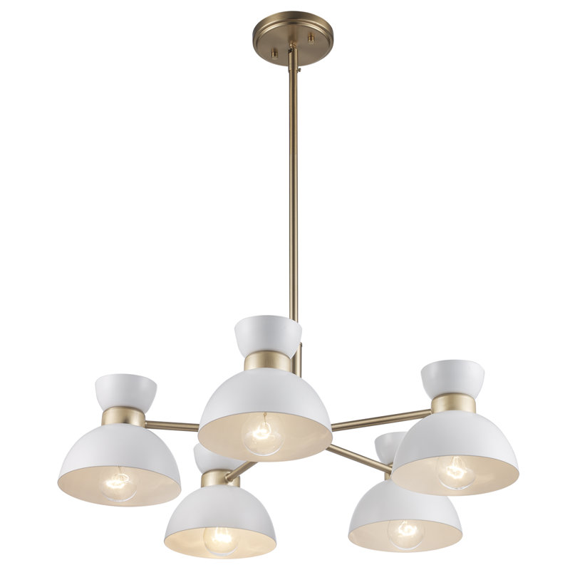 Kaheim 5 - Light Dimmable Classic / Traditional Chandelier, Antique Gold