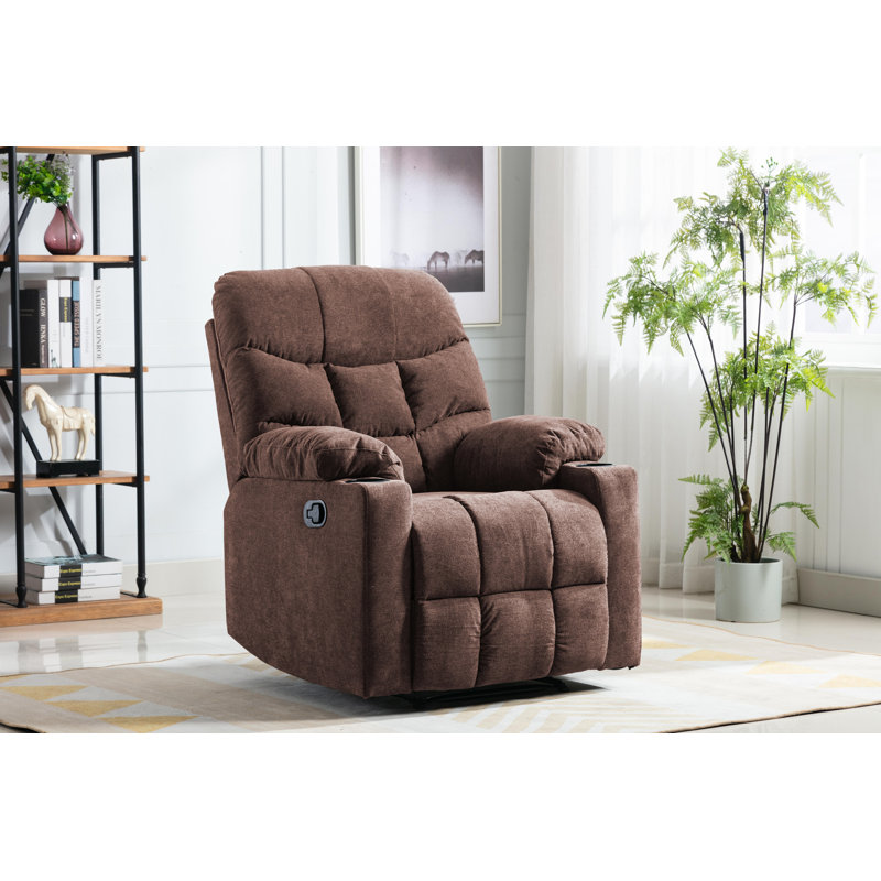 Fauteuil inclinable Fiatt, Microfibre/microsuède brun