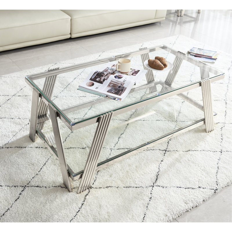 Table basse Modern, Argent argent