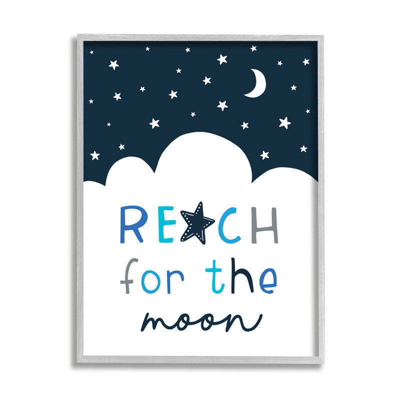 Reach For Moon Moon, Estampe numérique Farmhouse, H 20 po x l 16 po x P 1,5 po