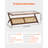 Rattan Coffee Table Z-Shaped Rattan Coffee Table 1-Tier for Living Room