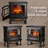 20” Electric Fireplace Stove Heater with Realistic Flame