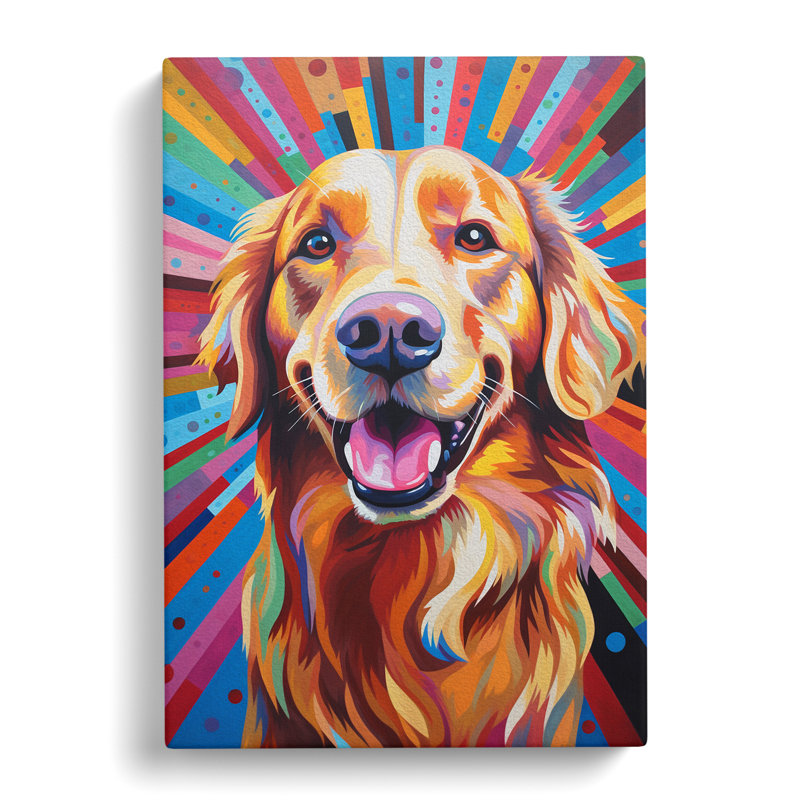 Golden Retriever Op No.3 - Print, 60cm H x 40cm W x 3cm D
