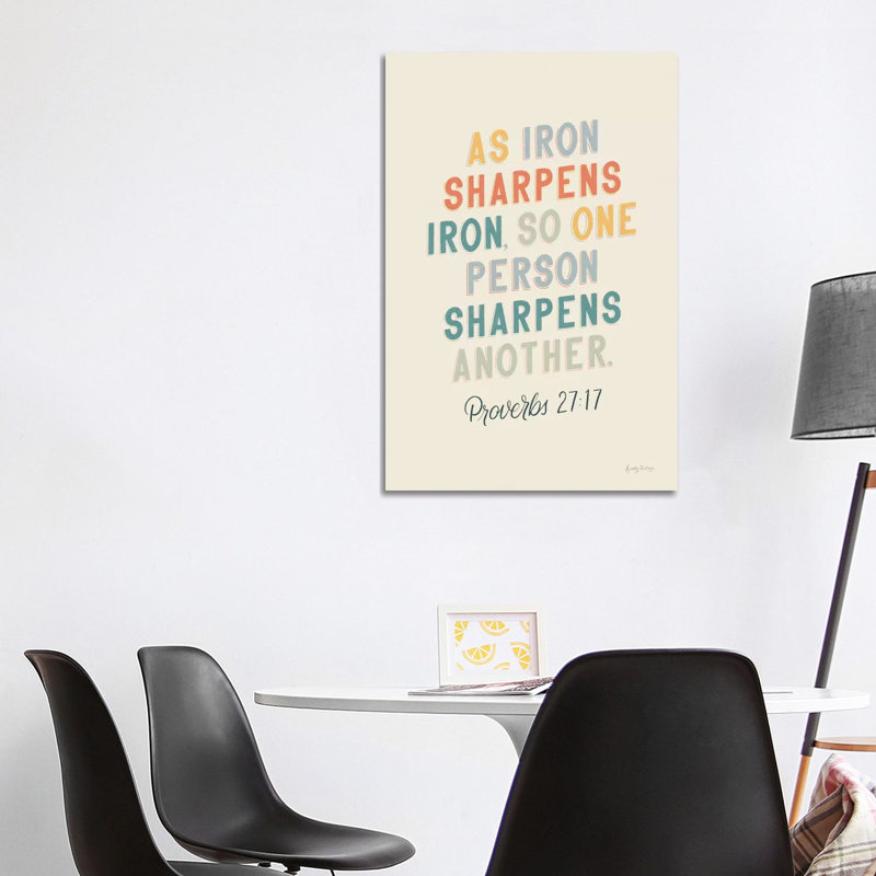 Bible Saying III by Becky Thorns - Wrapped Canvas Print, 101.6 cm H x 66.04 cm W x 1.91 cm D