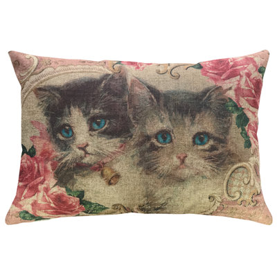  Cat Lady Linen Throw Pillow
