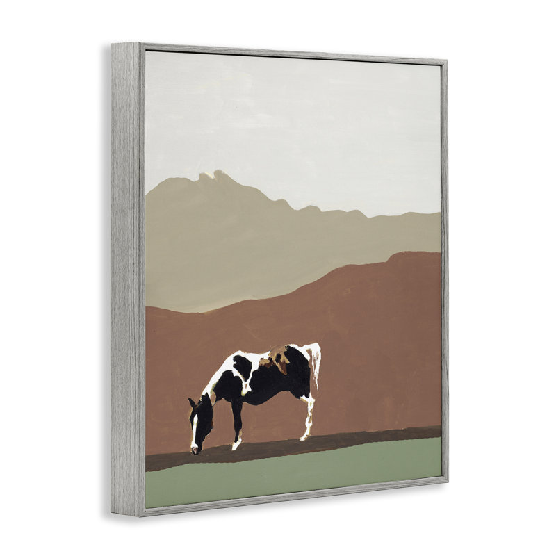 Giclée encadrée par Modern Mountains Horse, design par Patricia Pinto, H 14 po x l 11 po, Estampe numérique Farmhouse