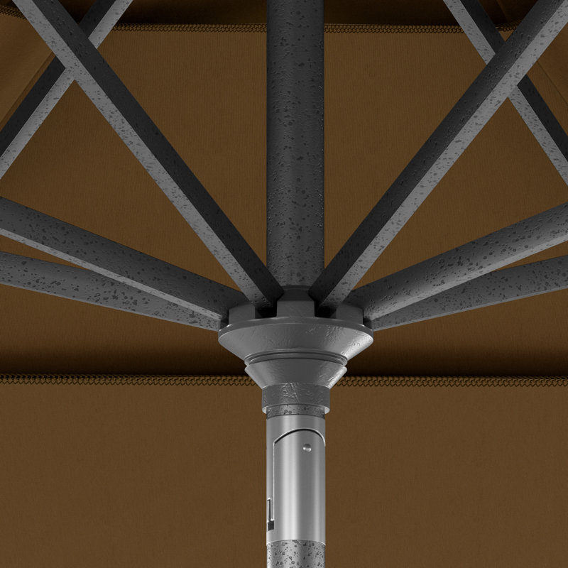 Parasol de marché 11 pi Fayean, Sunbrella® teck bruyère