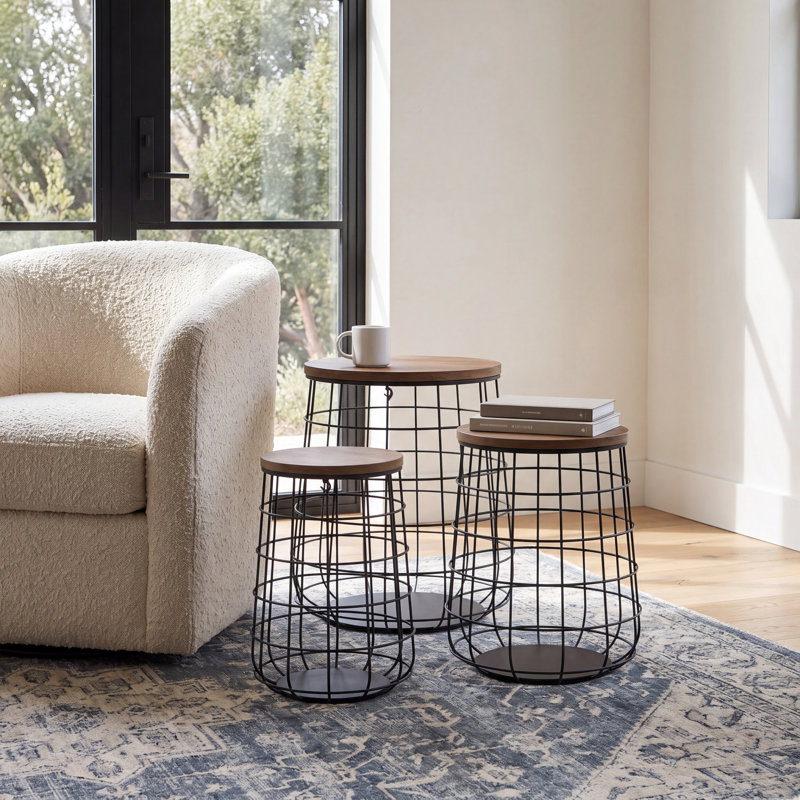 Round Nesting Metal Basket