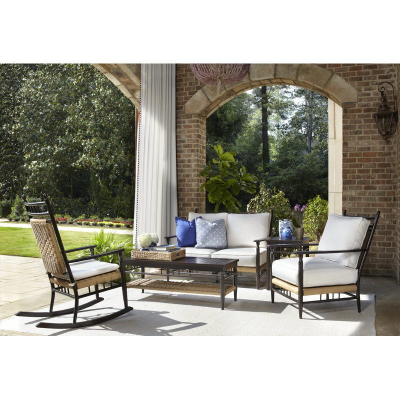 Low Country Outdoor Lounge Chair, Serena Floral Dove