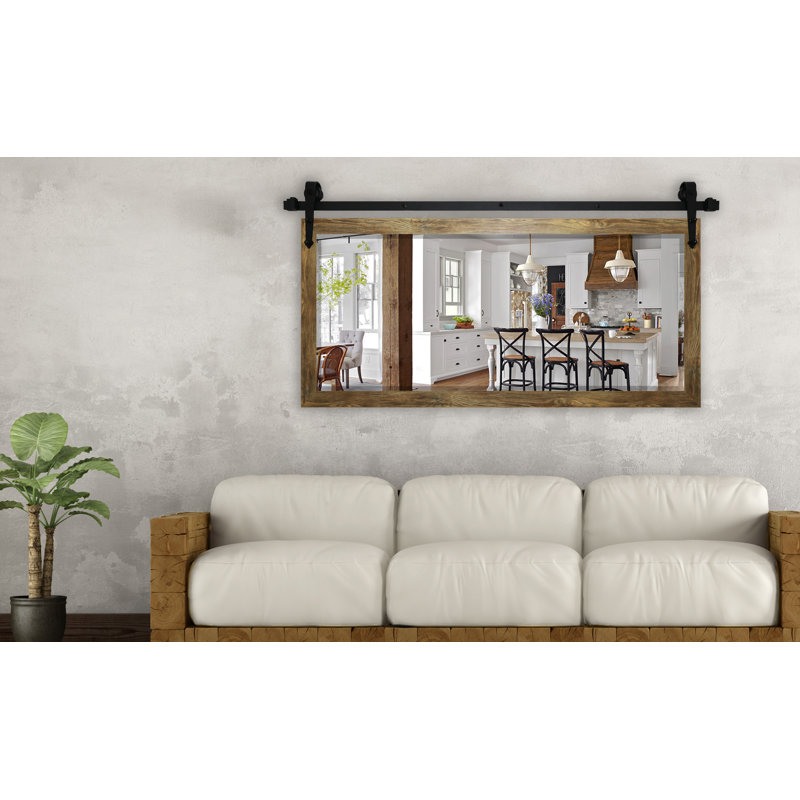 Miroir en bois Neace, H 32 po x l 66 po