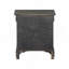 Table de chevet en pin massif avec 2 tiroirs, gris foncé