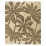 Paradise Hand Knotted Floral Area Rug in Beige/Taupe