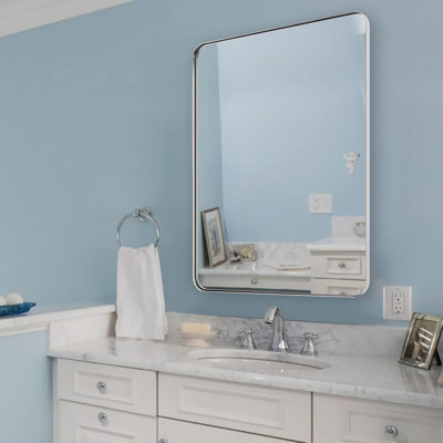 Miroir de salle de bain Inse Cadre en acier inoxydable