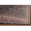 Tapis bleu marine à motif floral traditionnel 7 x 10