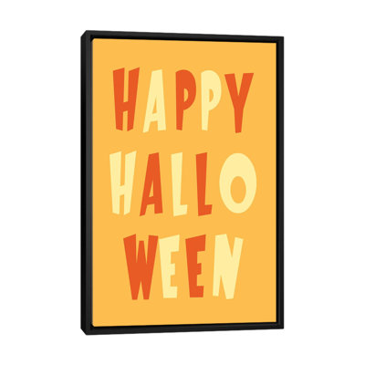 « happy halloween », art textuel sur toile tendue