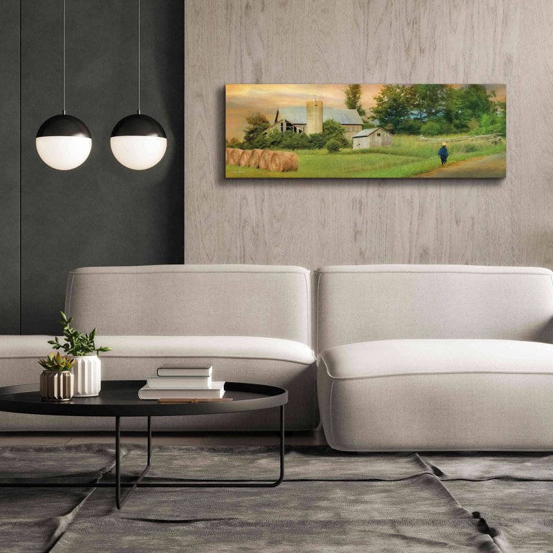 «Amish Barefoot Farmer» par Lori Deiter, art mural sur toile, L 60 po x H 20 po