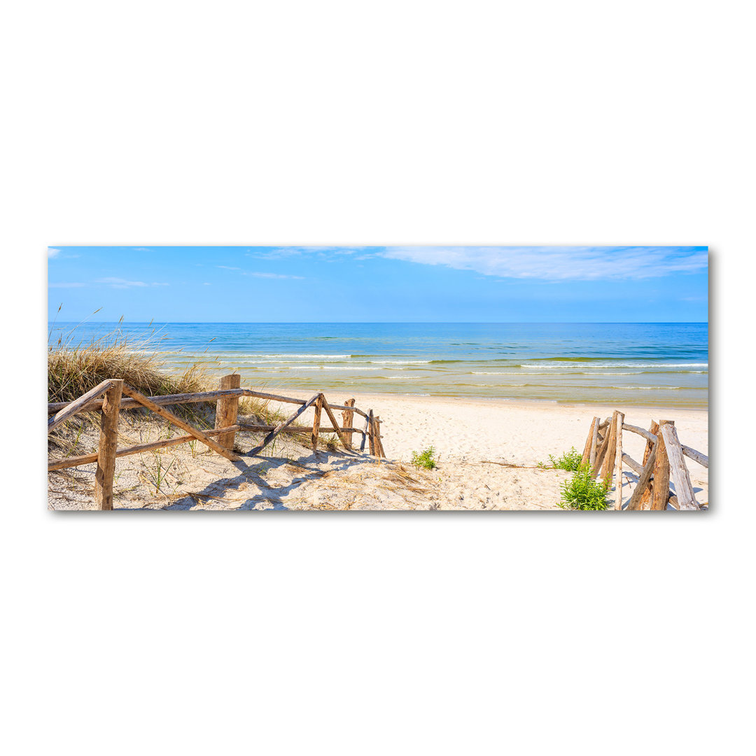 Leinwanddruck - Wandkunst - Drucke auf Leinwand - 125X50 Bild Bildthema: Eingang zum Strand