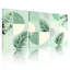Impression sur toile de palmier tropical et motif géométrique sur toile, ensemble botanique moderne (ensemble de 3)-927516298