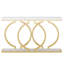 Table console 55,11 po, canapé d'entrée étroit avec structure en métal géométrique