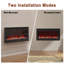 Hwang Wall Mounted/Recessed-in Ultra-Thin Electric Fireplace-1081953272