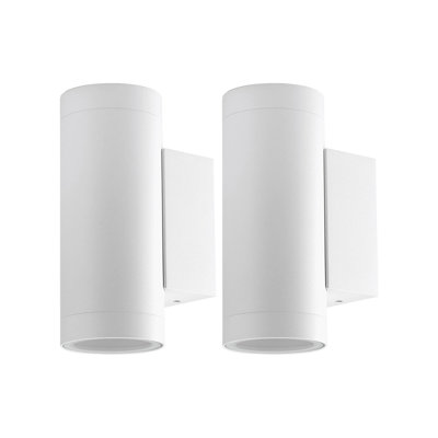 White 16cm H Outdoor Sconce