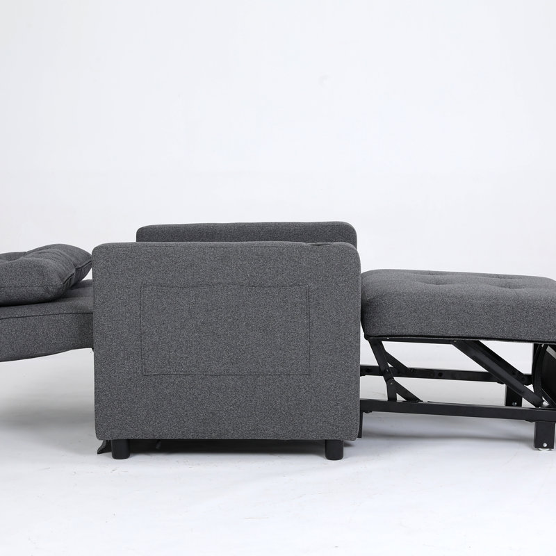Canapé-lit convertible 3 en 1 Sleeper Chair, Lin gris