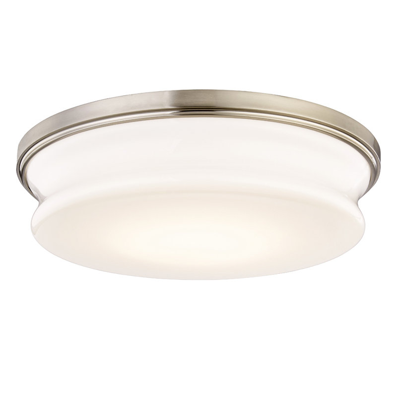 Drift Glass LED Flush Mount, 3.5" H x 16" W x 16" D