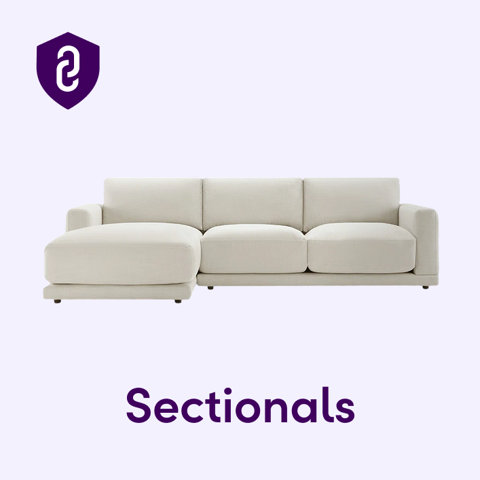 Cream L-shaped sectional sofa with chaise