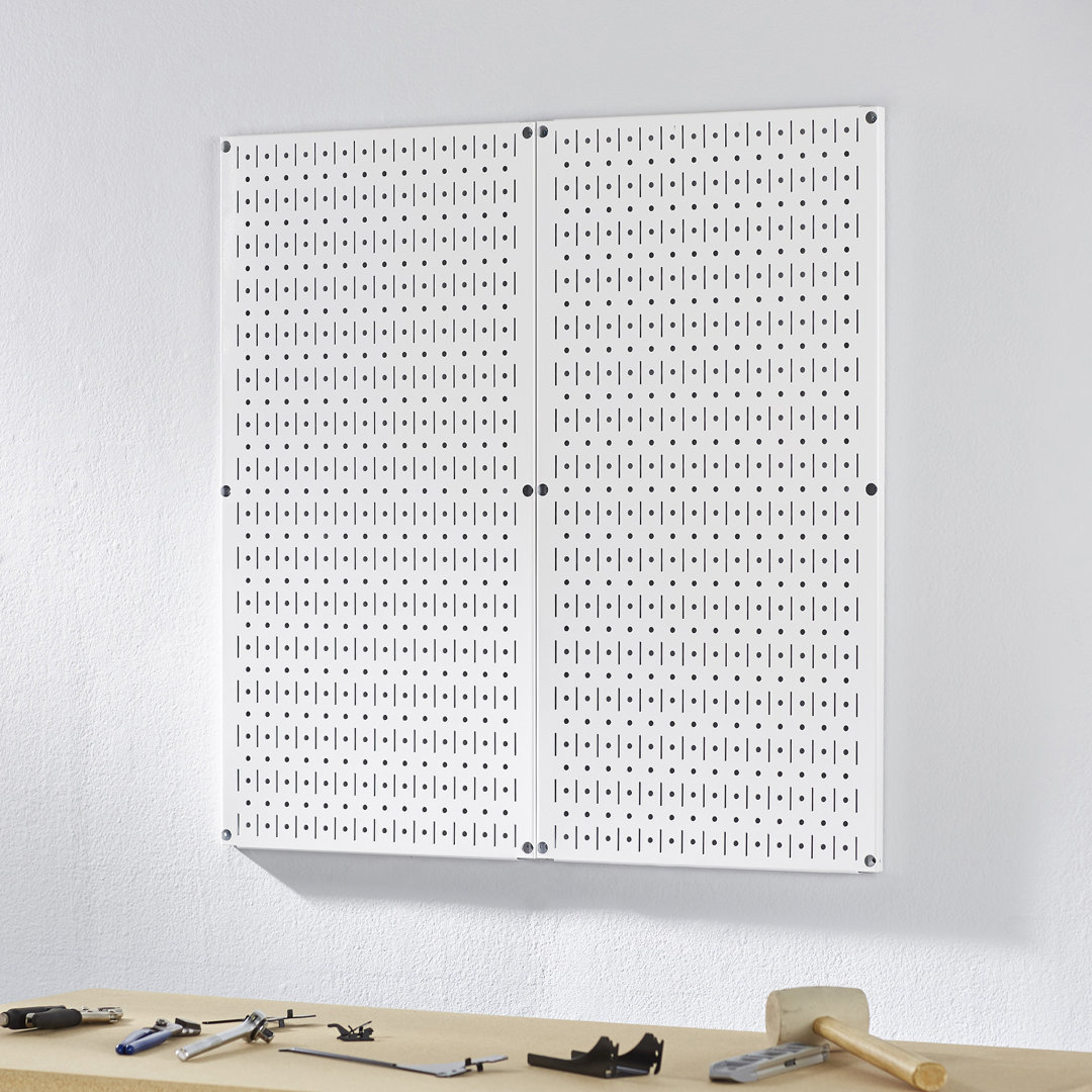 Steel 32" x 32" Pegboard (Set of 2) WFX Utility™ Color: White