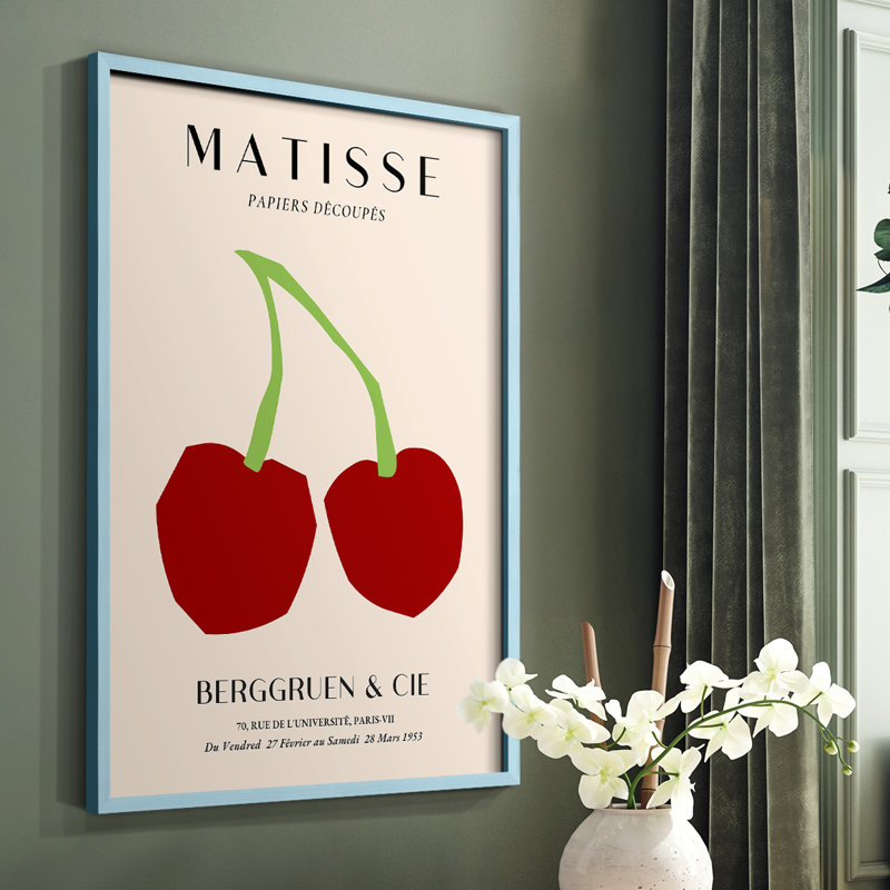 Matisse CLI Framed Print - Solid Wood, Blue, 10" H x 8" W