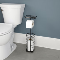Kitsure Toilet Paper Holder Stand - Free-Standing Toilet Paper Holder with  a Weighted Base, Durable 